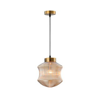 Hailie Modern Brass Glass Pendant Light