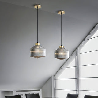 Hailie Modern Brass Glass Pendant Light