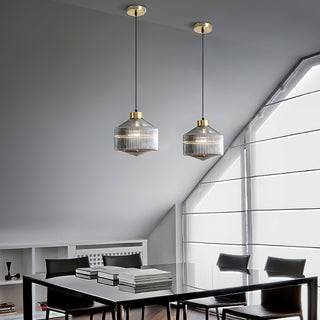 Hailie Modern Brass Glass Pendant Light