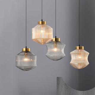 Hailie Modern Brass Glass Pendant Light