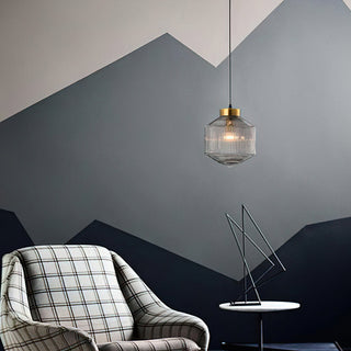 Hailie Modern Brass Glass Pendant Light