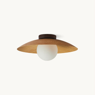 Elias Scandinavian Wood & Glass Ceiling Light