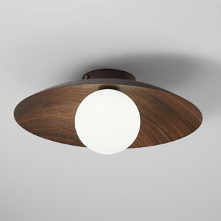Elias Scandinavian Wood & Glass Ceiling Light