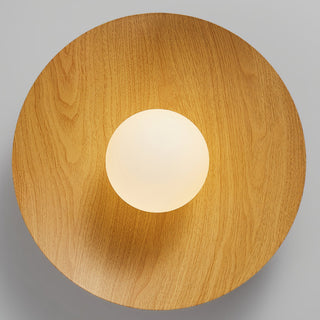Elias Scandinavian Wood & Glass Ceiling Light