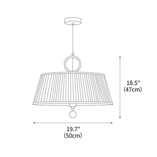Hamilton Ring Retro Cloth Pendant Light