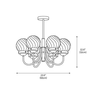 Hamilton Nordic Metal Chandelier