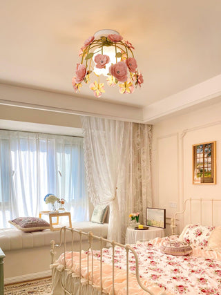 Rosalie Floral Glass Ceiling Light