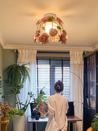 Rosalie Floral Glass Ceiling Light