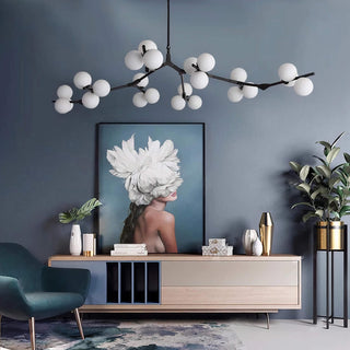 Branch Opal Glass Chandelier