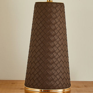 Hanover Modern Leather Table Lamp