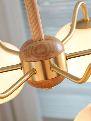Hans Bergstrom Sculptural Glass Chandelier