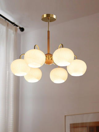 Hans Bergstrom Sculptural Glass Chandelier