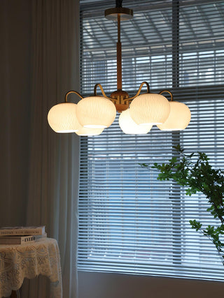 Hans Bergstrom Sculptural Glass Chandelier