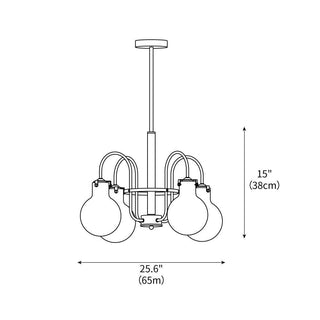 Hansford Sculptural Metal Chandelier