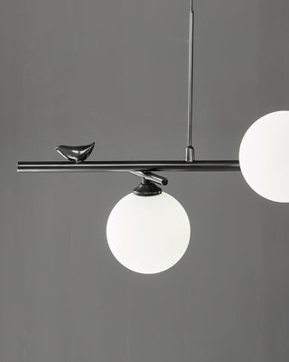 Harmony Birds Contemporary Brass Chandelier