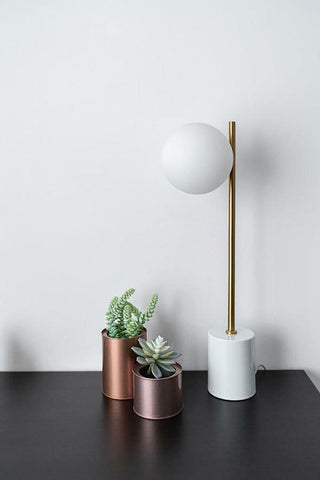 Harper Globe Minimalist Marble Table Light