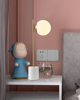 Harper Globe Minimalist Marble Table Light