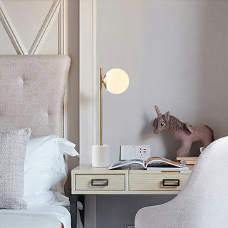 Harper Globe Minimalist Marble Table Light