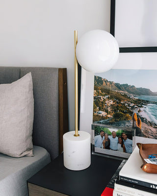 Harper Globe Minimalist Marble Table Light