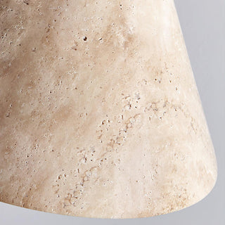 Harvest Halo Wabi-Sabi Travertine Pendant Light