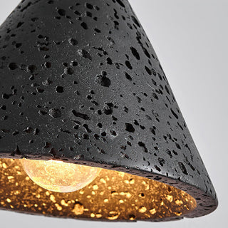 Harvest Halo Wabi-Sabi Travertine Pendant Light