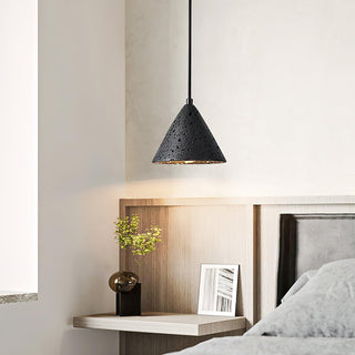 Harvest Halo Wabi-Sabi Travertine Pendant Light