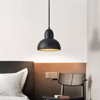 Harvest Halo Wabi-Sabi Travertine Pendant Light