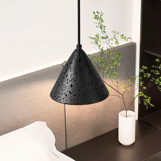 Harvest Halo Wabi-Sabi Travertine Pendant Light