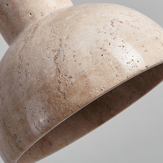 Harvest Halo Wabi-Sabi Travertine Pendant Light