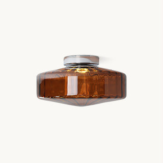 Amber Prismatic Glass Ceiling Light