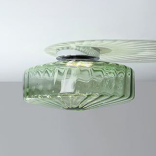 Amber Prismatic Glass Ceiling Light
