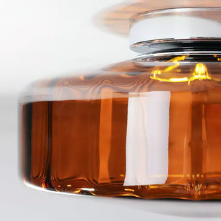 Amber Prismatic Glass Ceiling Light