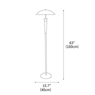 Helmet Contemporary Metal Floor Light