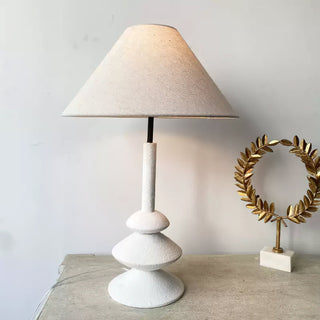 Henrik Modern Sculptural White Table Lamp