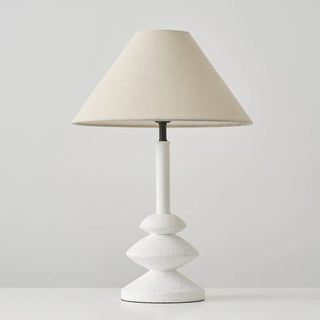 Henrik Modern Sculptural White Table Lamp