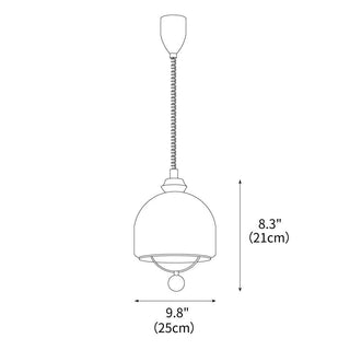 Herda Industrial Glass Pendant Light