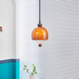 Herda Industrial Glass Pendant Light