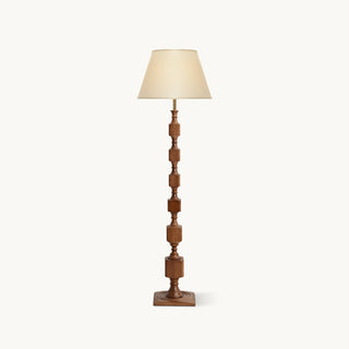 Hexas Sculpted Wood Floor Lamp