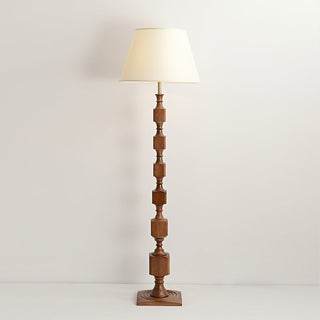 Hexas Sculpted Wood Floor Lamp