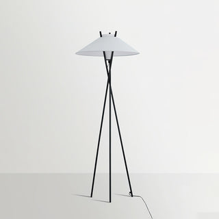 Eclipse Tripod Floor Lamp in White & Black