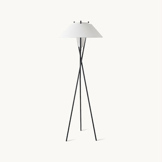 Eclipse Tripod Floor Lamp in White & Black