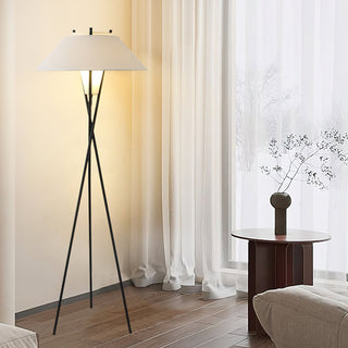 Eclipse Tripod Floor Lamp in White & Black