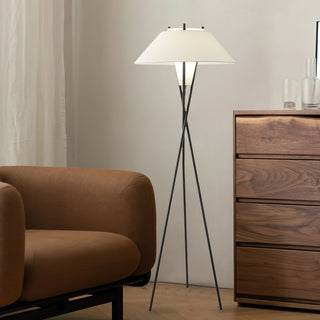 Eclipse Tripod Floor Lamp in White & Black