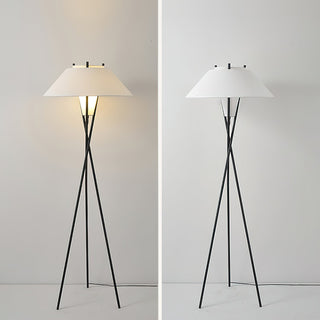 Eclipse Tripod Floor Lamp in White & Black