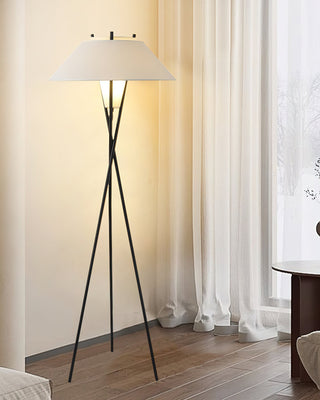 Eclipse Tripod Floor Lamp in White & Black