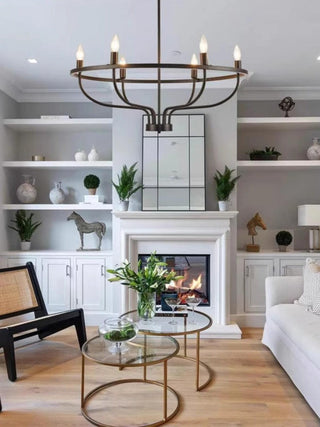 Greyson Minimalist Brass Chandelier