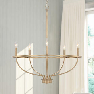 Greyson Minimalist Brass Chandelier
