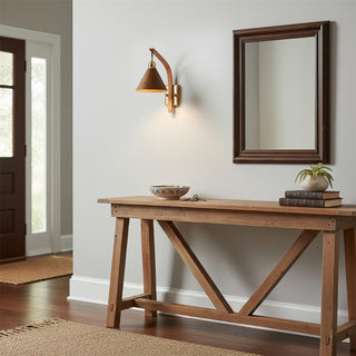 Brolin Industrial Brass Wall Lamp