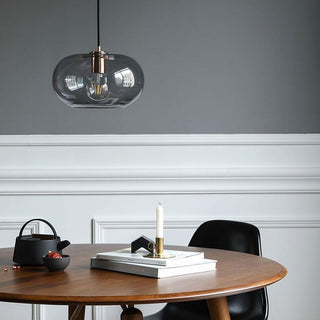 Elowen Minimalist Glass Metal Pendant