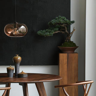 Elowen Minimalist Glass Metal Pendant